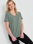 Bodycode Rib Boxy Tee, Sage