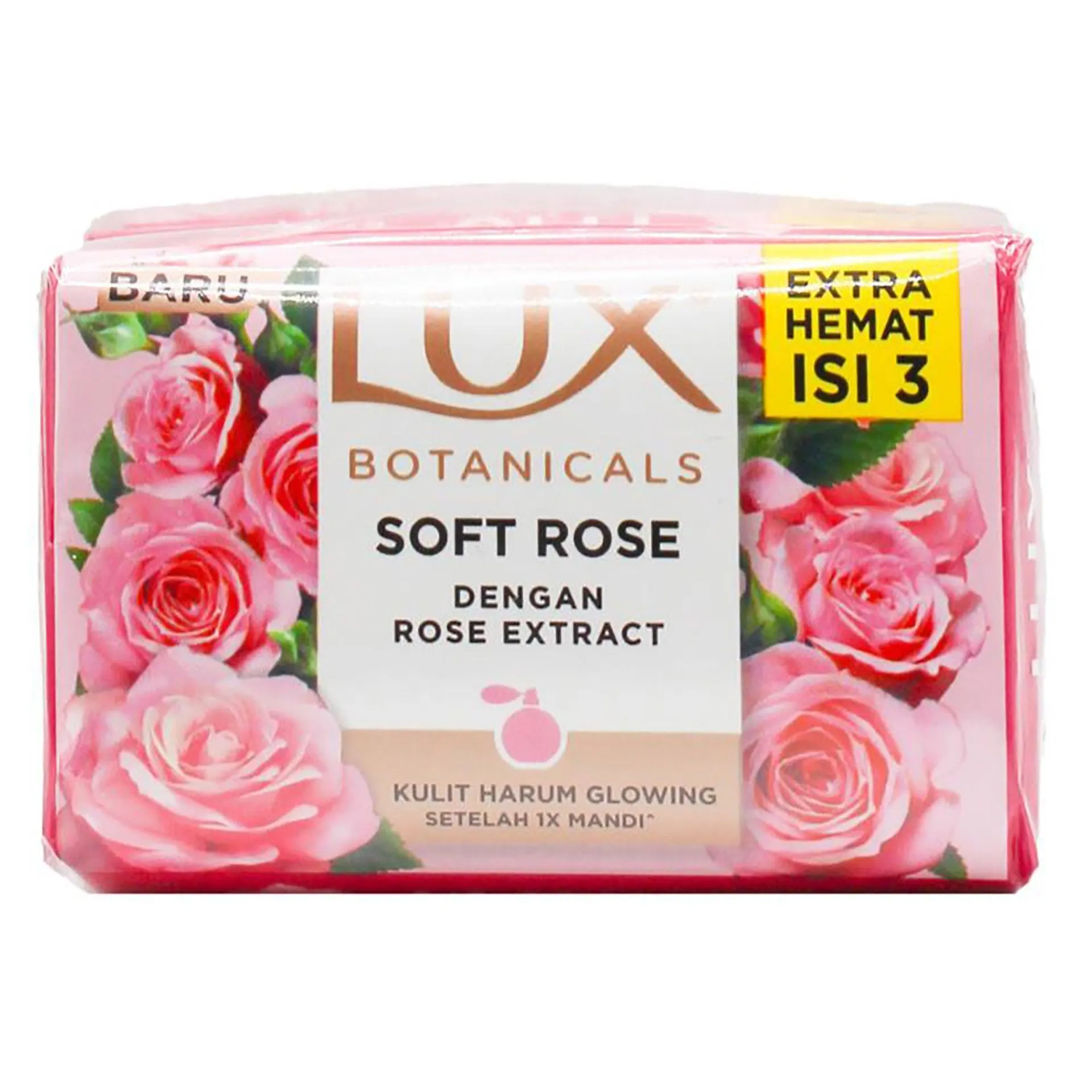Lux Soap Bar Pink Rose 100g 3pk