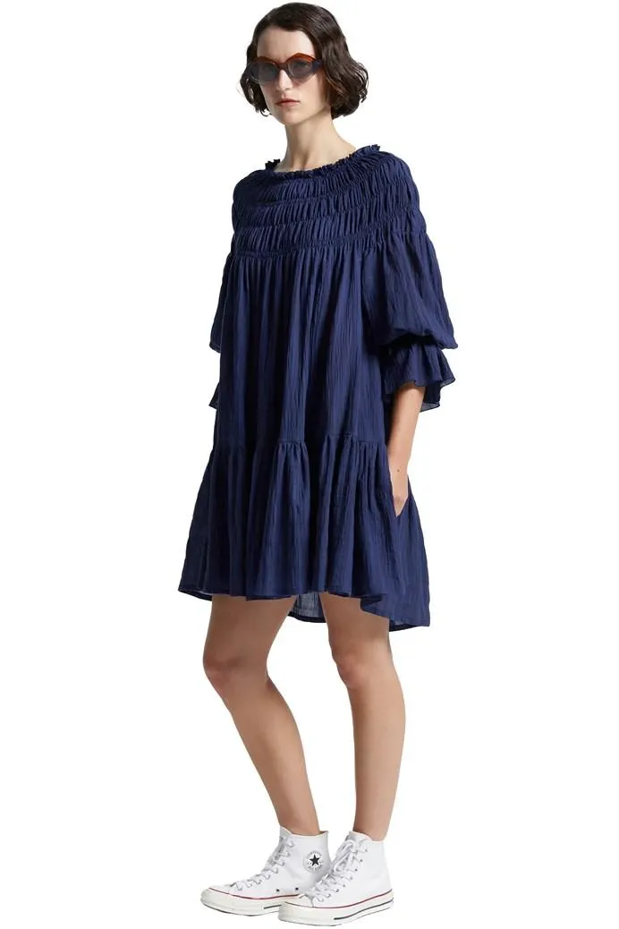 Prairie Shirred Dress