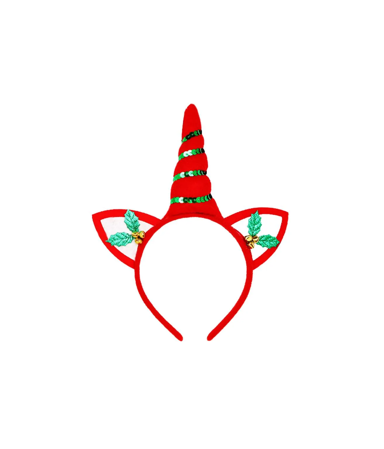 Red Unicorn Horn Christmas Headband