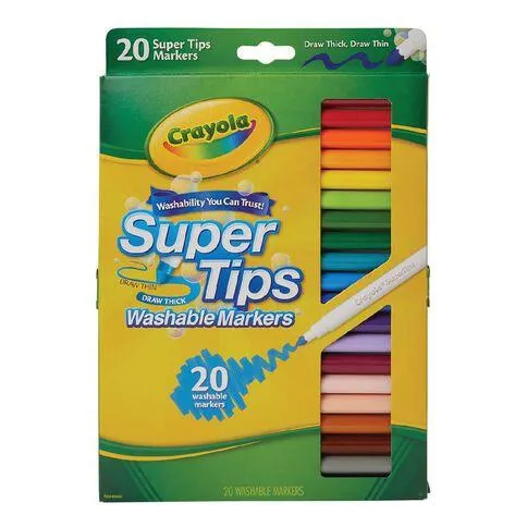 Crayola Super Tip Markers Multi-Coloured 20 Pack