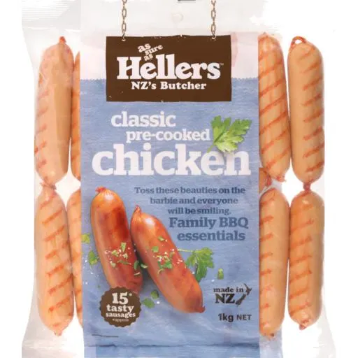 Hellers Classic Chicken Precooked Sausages 1kg