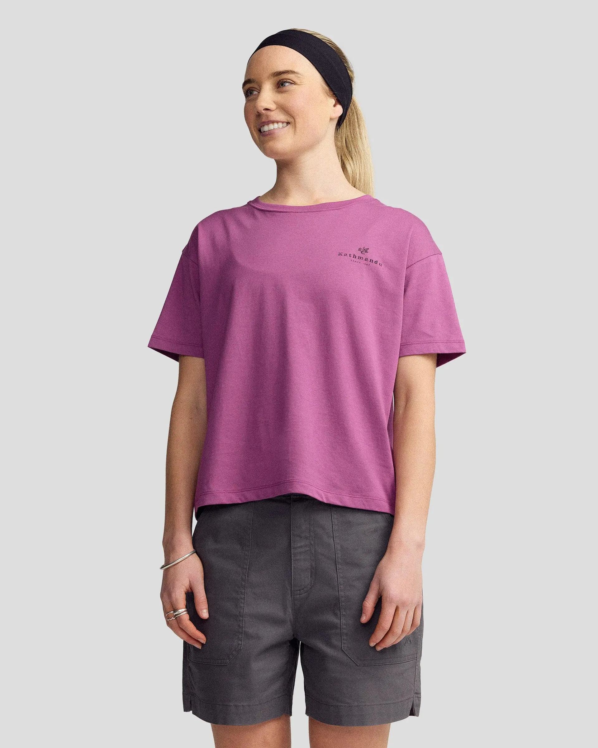 Women’s Trail Treasure Organic Cotton T-Shirt - Washed Berry