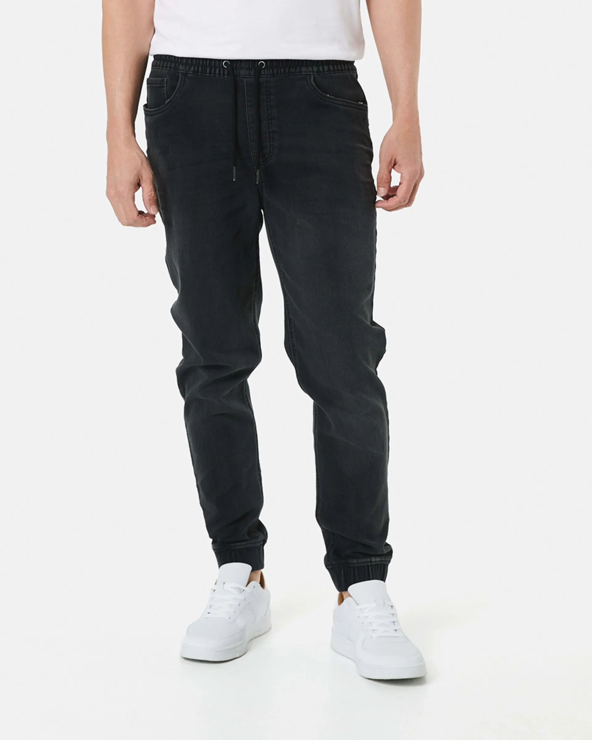 Cuffed Denim Joggers