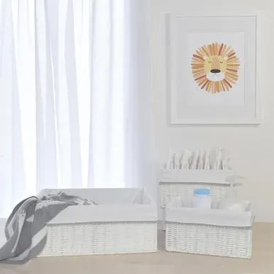 Living Textiles 3pc Storage Set - Grey/White