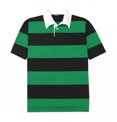 POLYCOTTON RUGBY JERSEY CLOKE HOOPED S/SLEEVE