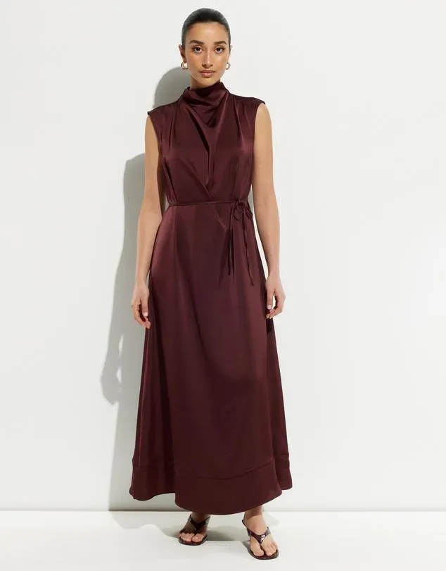 Union Cowel Midi Dress