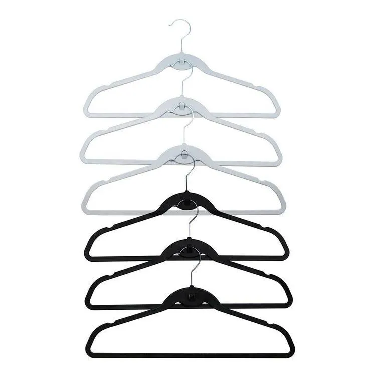 Boxsweden Plastic Space Saving Hangers 10 Pack Assorted