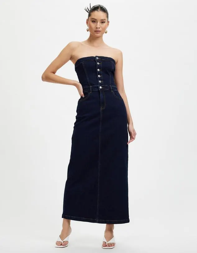Joni Denim Maxi Dress