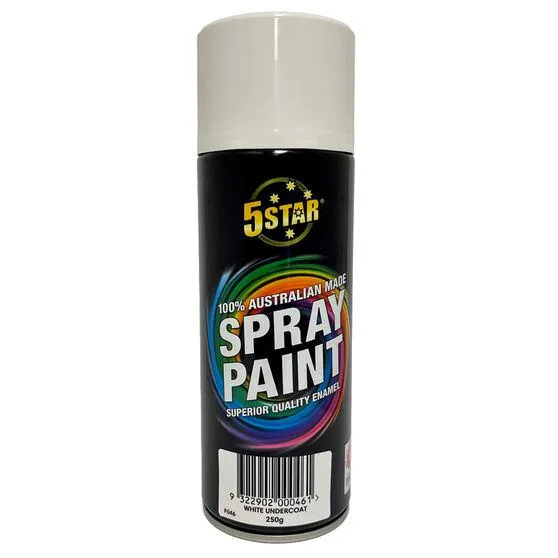 5 Star Enamel Spray Paint White Primer 250g