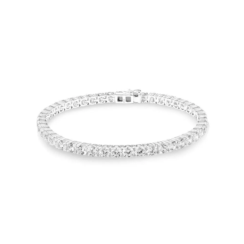 Tennis Bracelet with Cubic Zirconia in Sterling Silver