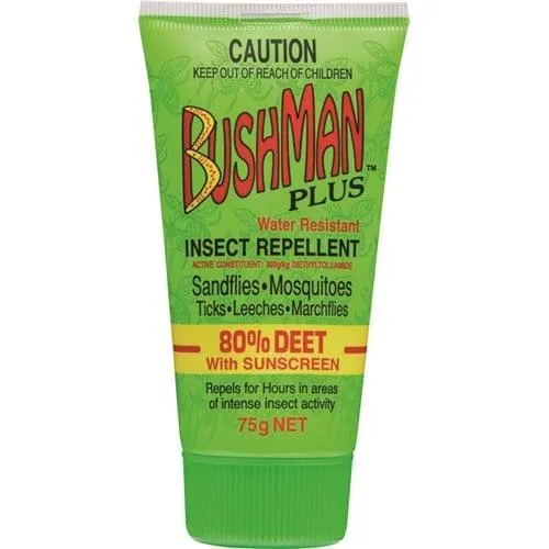 Bushman Plus Dry Gel 80% Deet with Sunscreen 75g