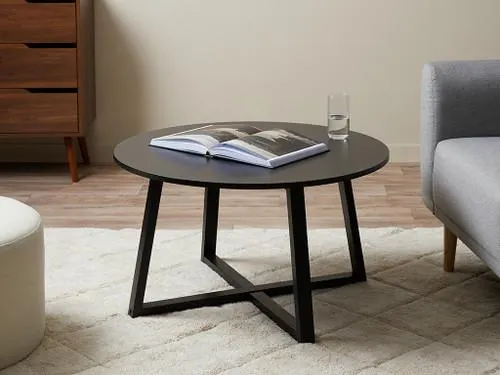Zander Round Coffee Table - Black