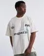 Legacy Soccer Box Fit Tee in Off White