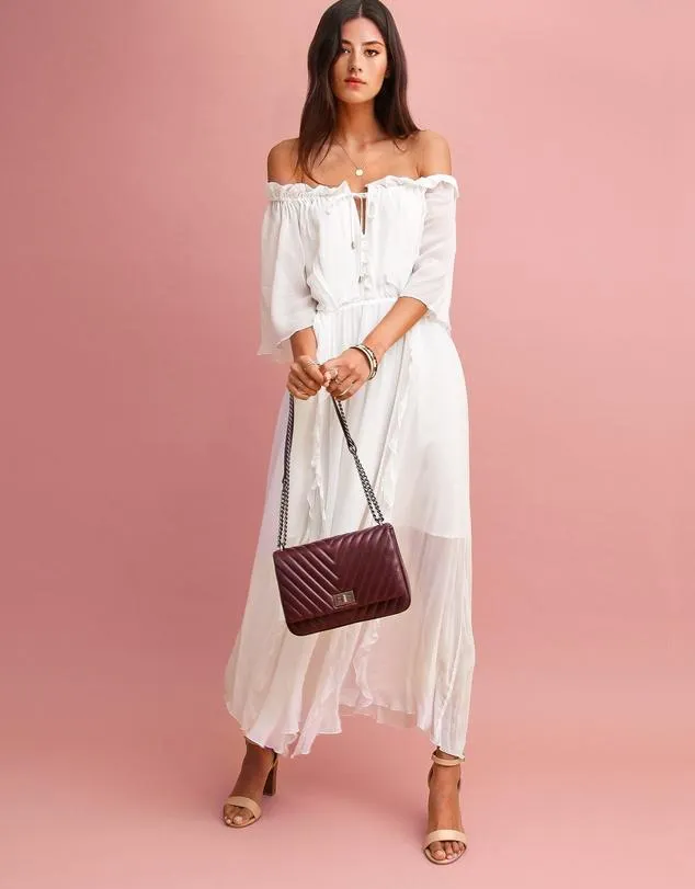 Amour Amour Ruffled Midi Dress