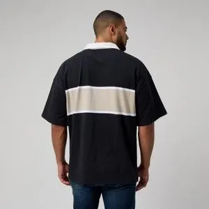 MENS YARN DYE RUGBY BLACK