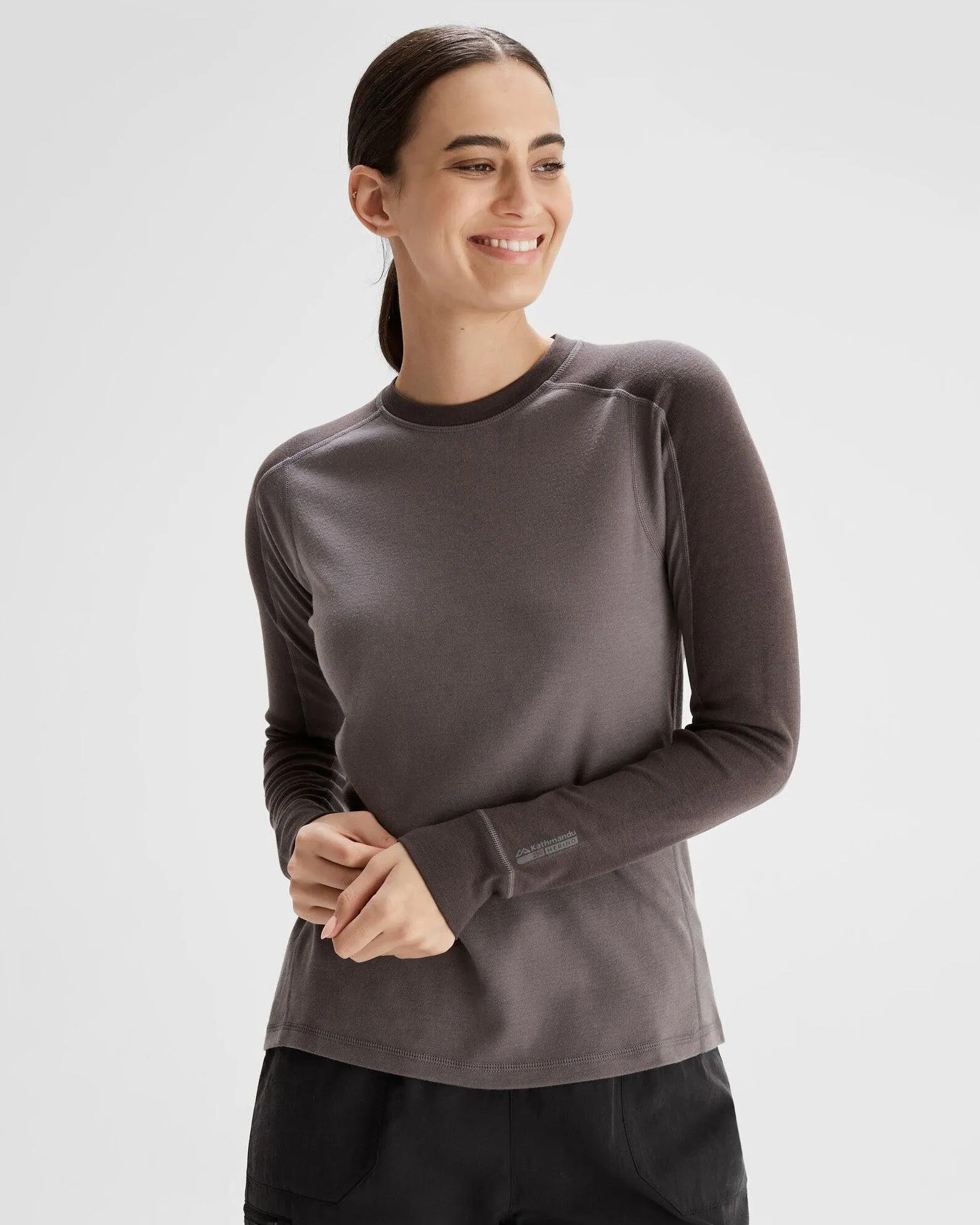 Women's K-Merino 250 Long Sleeve Top - Light Quartz/Dark Quartz