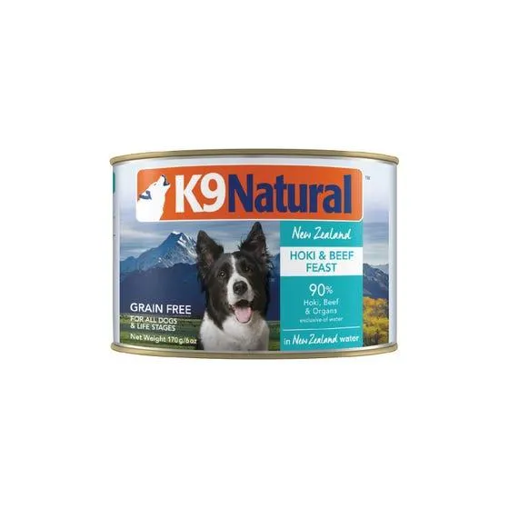 K9 Natural Hoki & Beef Canned Dog Food 170g