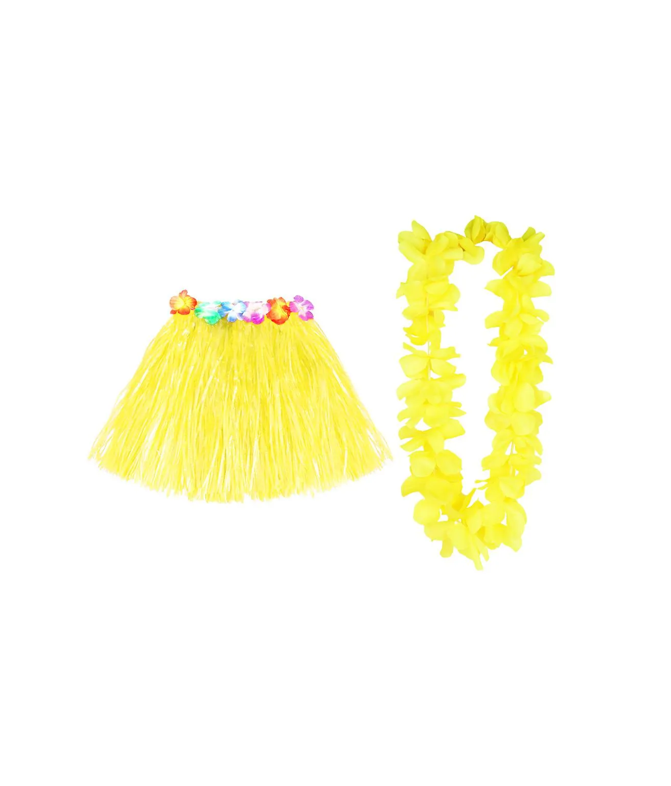 Yellow Hula Raffia Set 2pk