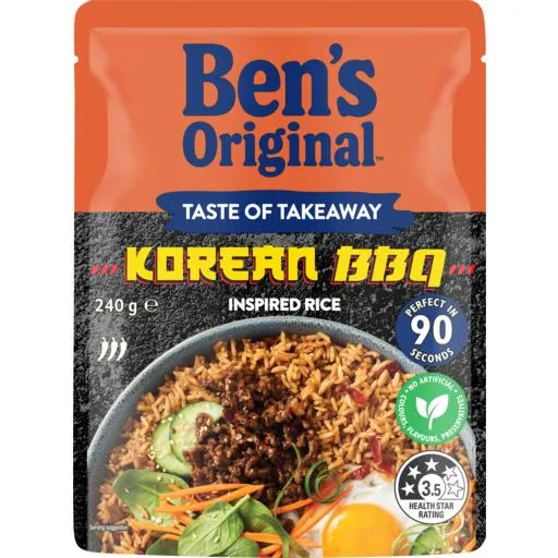 Bens Original Express Rice Taste of Takeaway Korean Barbeque Rice 240g