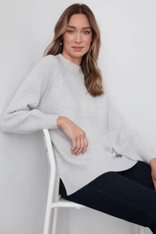 Noni B Waffle Knit High Neck Jumper