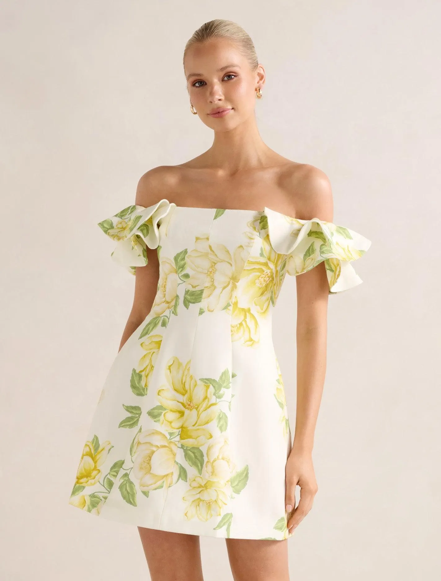 Kenzie Off Shoulder Ruffle Mini Dress