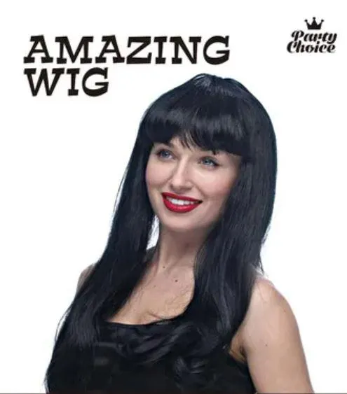 WIG LONG STRAIGHT BLACK