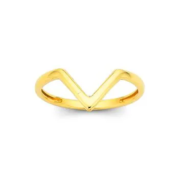 9ct Gold Chevron 'V' Ring