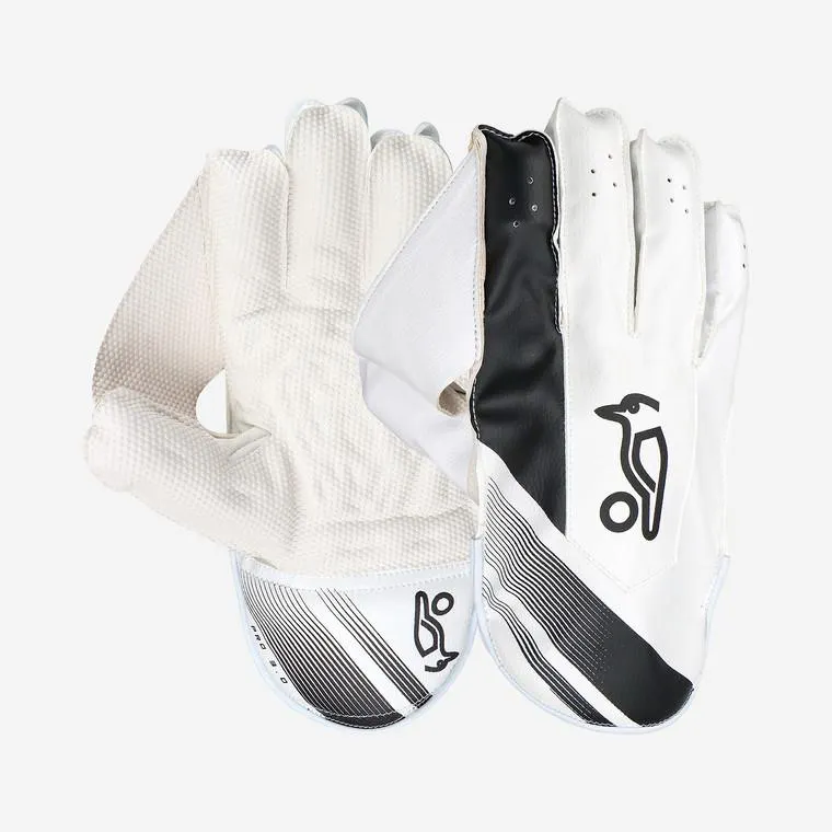 Kookaburra Pro 3.0 Wicket Keeping Gloves White/Black