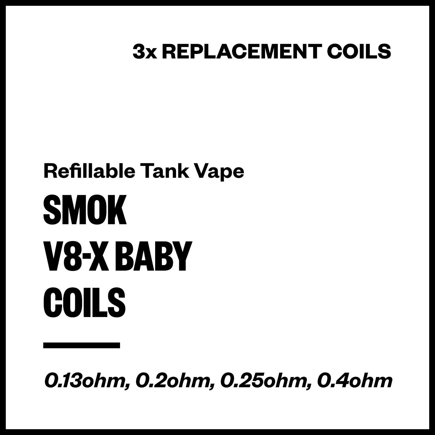 Smok V8-X Baby Coils (for TFV8 Baby/Big Baby) [3 Pack]