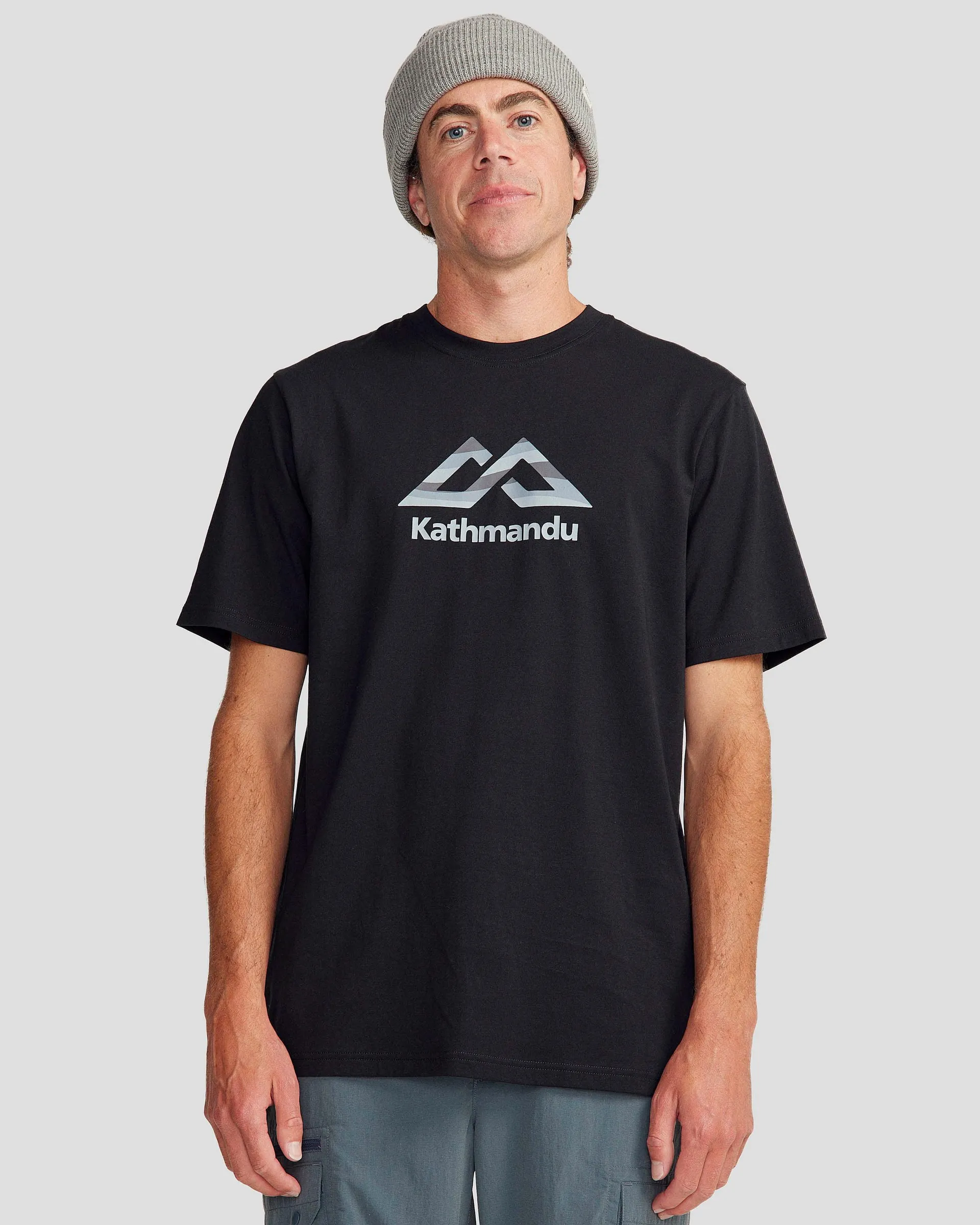 Men's Logo Fill Organic T-shirt - Black Stingray