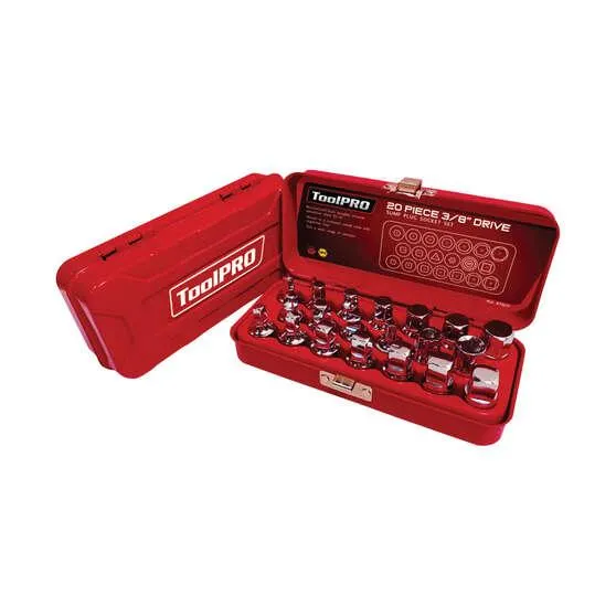 ToolPRO Sump Plug Removal Socket Set 3/8" Drive 20 Piece