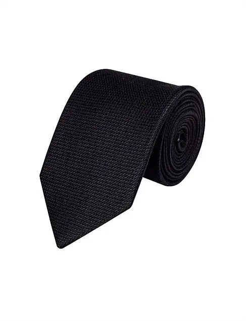 TIE - BLACK WEAVE