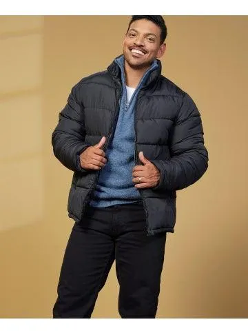 Men's Puffer Jacket in Black