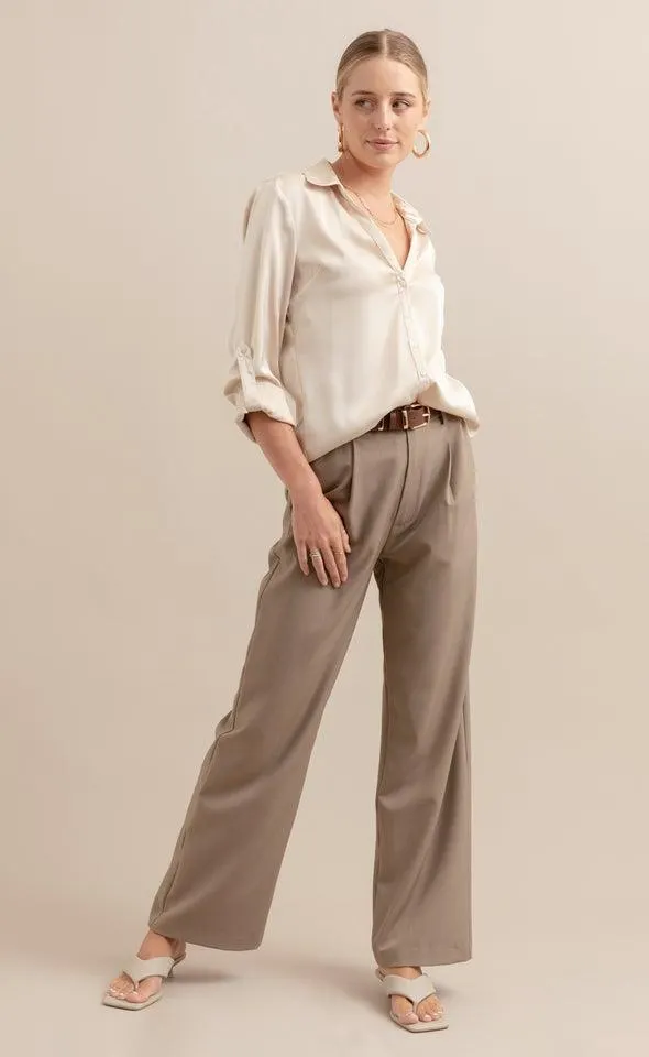 Wide Leg Suiting Pants