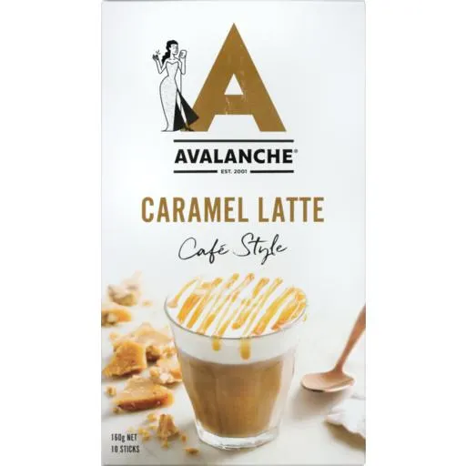 Avalanche Coffee Sachet Caramel Latte 10 Pack