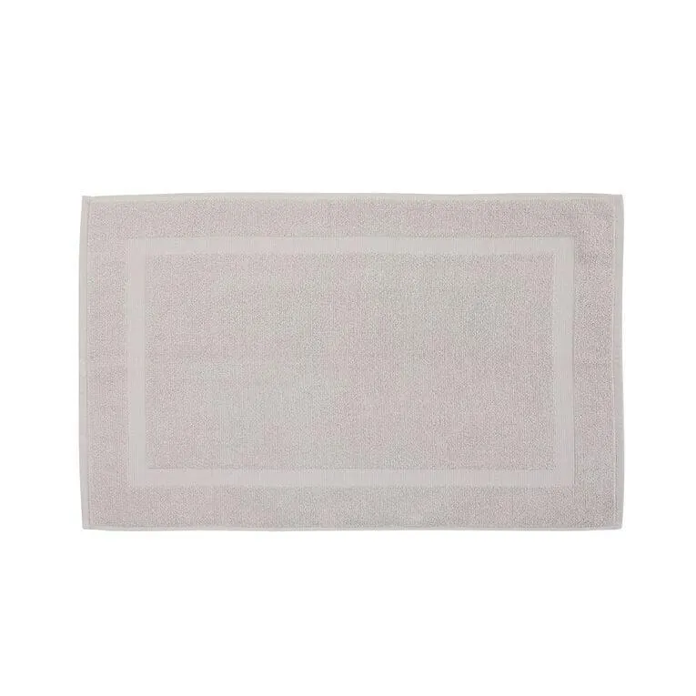 Living & Co Plush Terry Bath Mat Grey Light 50cm x 80cm