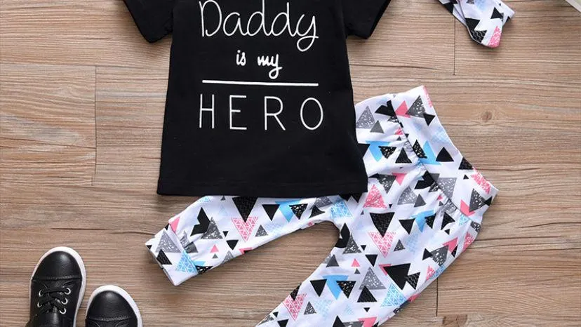Baby girl Letter Print 3pcs set