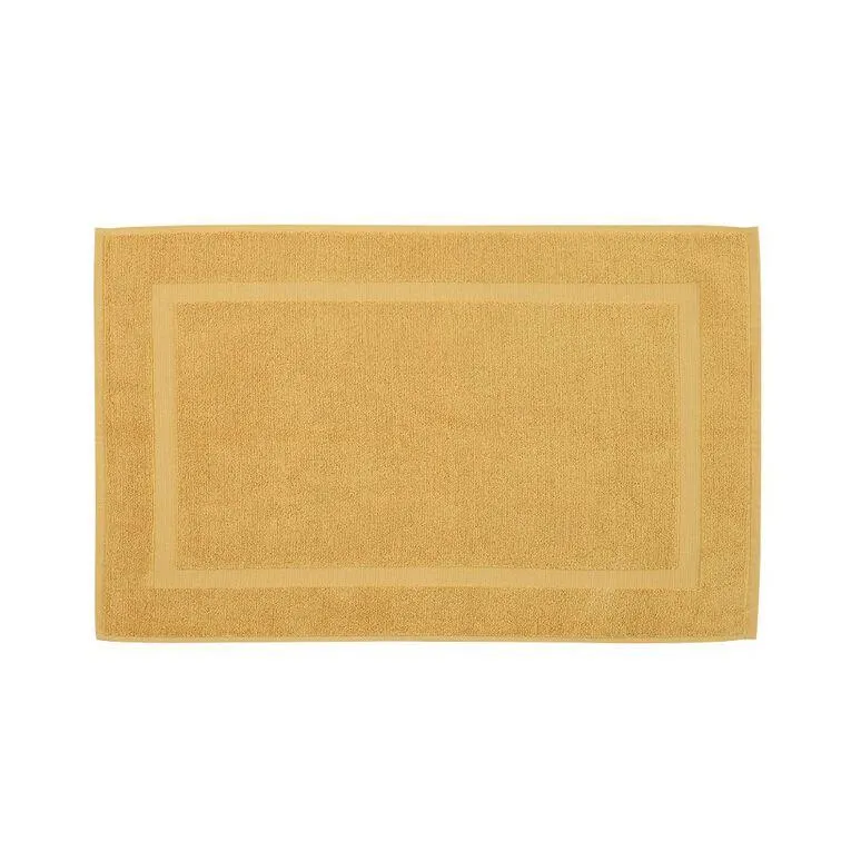 Living & Co Plush Terry Bath Mat Yellow 50cm x 80cm