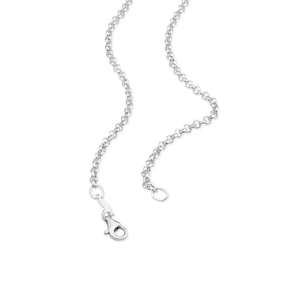 45cm (18") 2mm-2.5mm Width Belcher Chain in Sterling Silver
