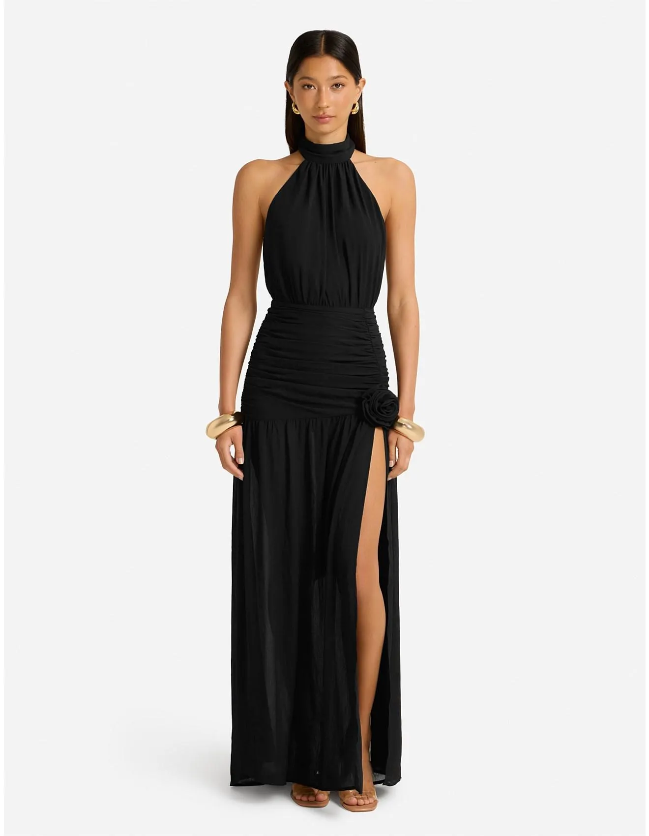 KESARI HIGH NECK MAXI DRESS