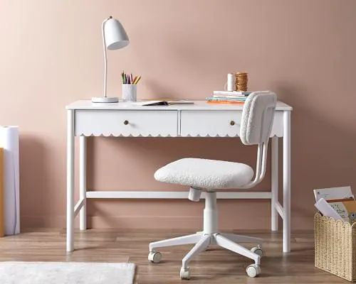 Maisie Scalloped Desk - White