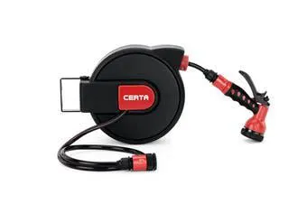 Certa 10m Retractable Garden Hose Reel with Spray Gun