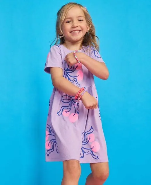 Little Kids' Short Sleeve Print Knit Dress