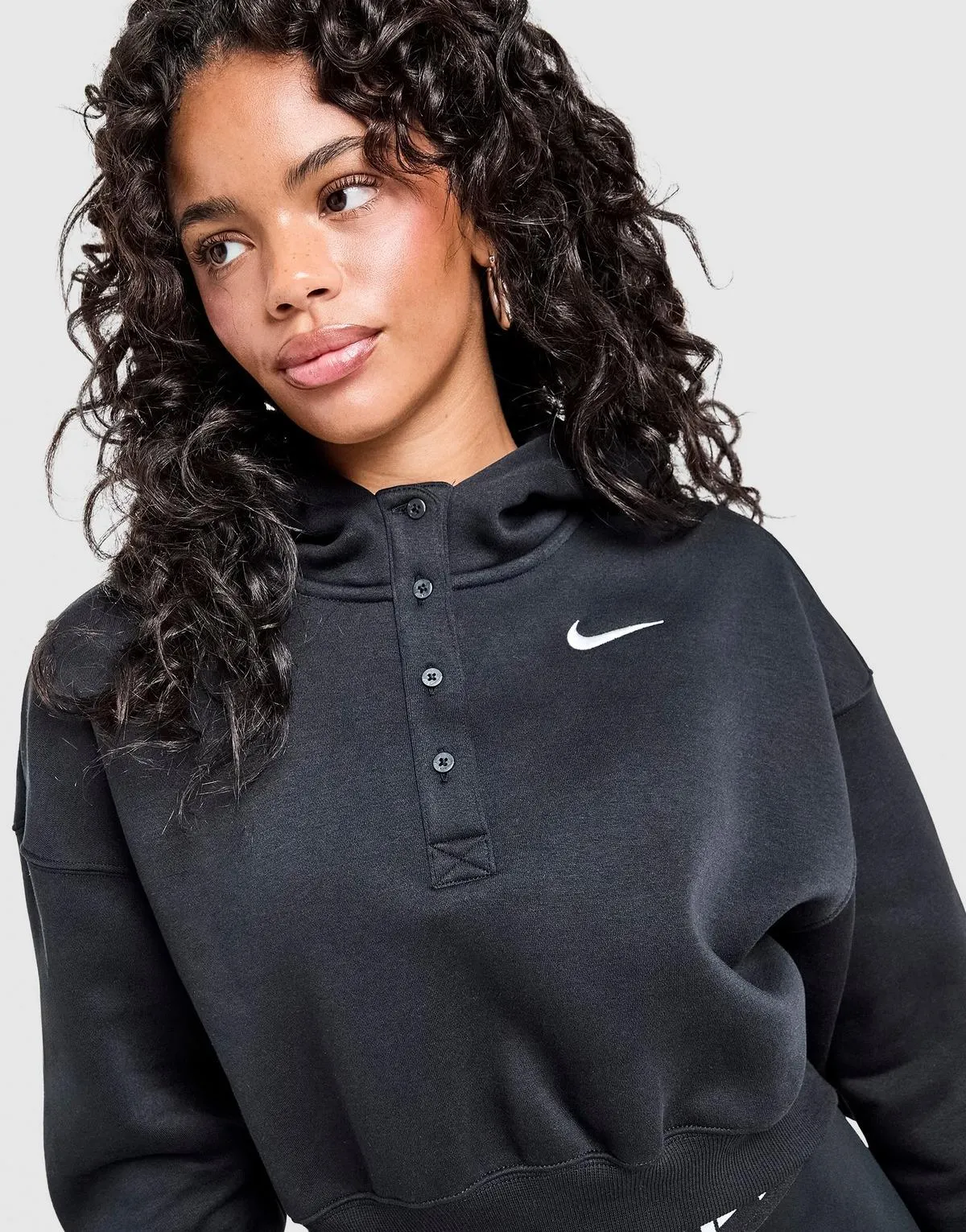 Nike Trend Henley Crop Hoodie