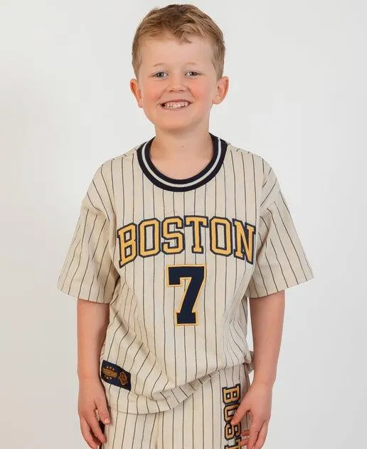 Little Kids' Short Sleeve Sporty Football Jersey Tee