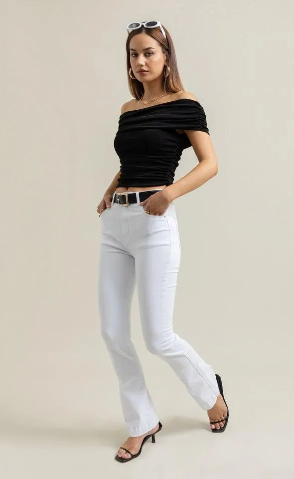 Mid Wash Flare Jeans