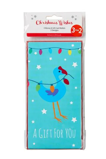 Christmas Wishes Money Wallet Juvenile Pack of 4