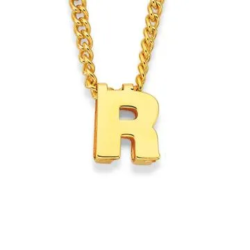 9ct, Small Block Initial R Slider