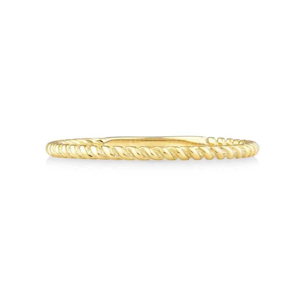 Twisted Band Ring in 10kt Yellow Gold